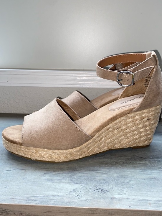 Style & Co. Shoes - Style & Co. Beige Espadrille Wedge Sandals with Ankle Strap